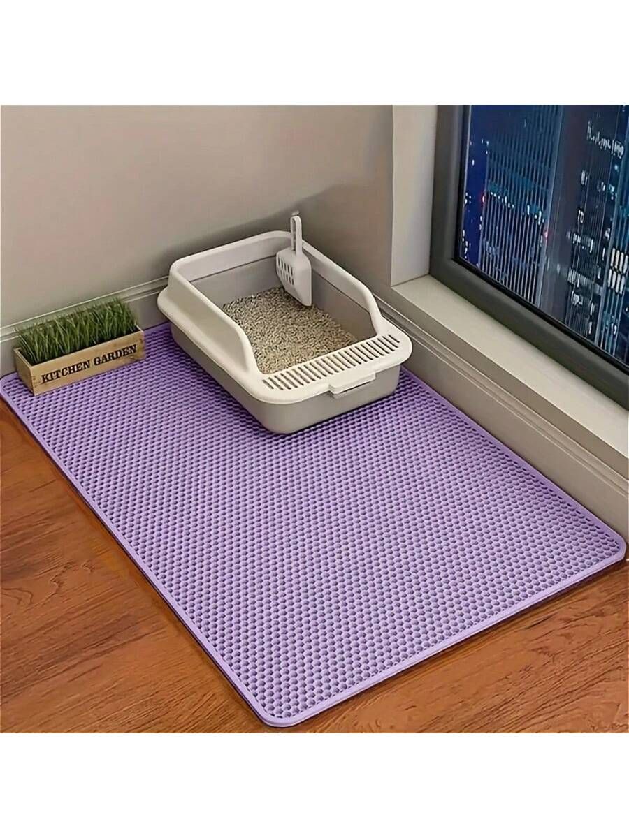 Tapis de litière pour chat en EVA double couche en nid d'abeille