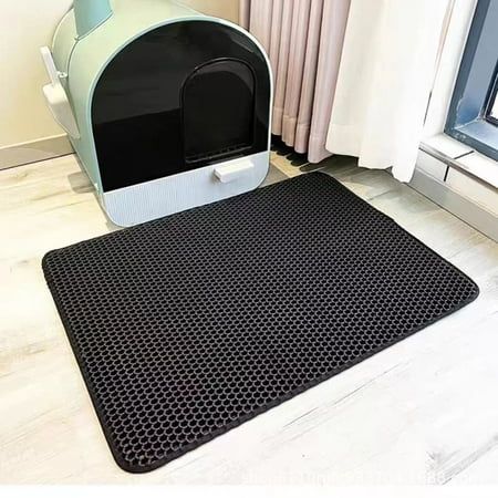 Tapis de litière pour chat en EVA double couche en nid d'abeille