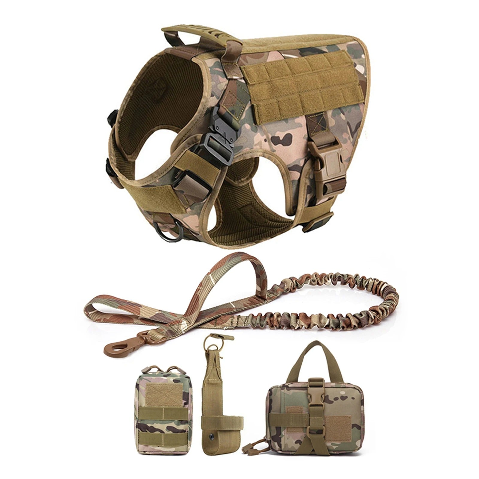 Tactical Training Dog Harness & Leash Set