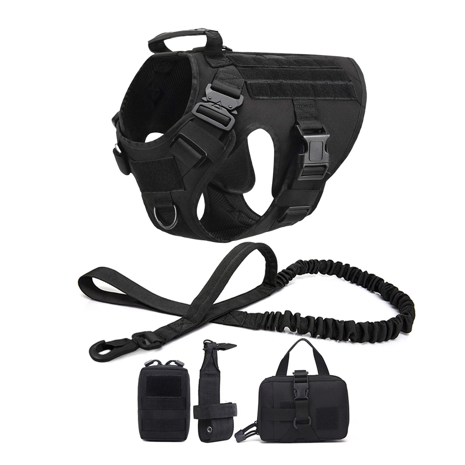 Tactical Training Dog Harness & Leash Set